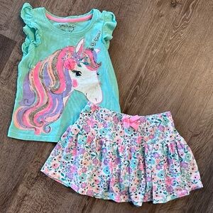 Girls Cynthia Rowley Unicorn Skort Set, size XS (4)